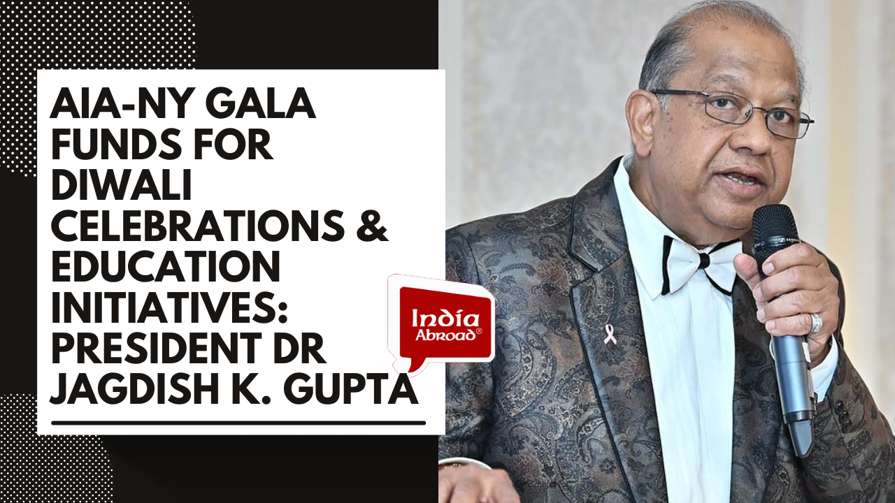 AIA-NY gala funds for Diwali celebrations & education initiatives: President Dr Jagdish K. Gupta